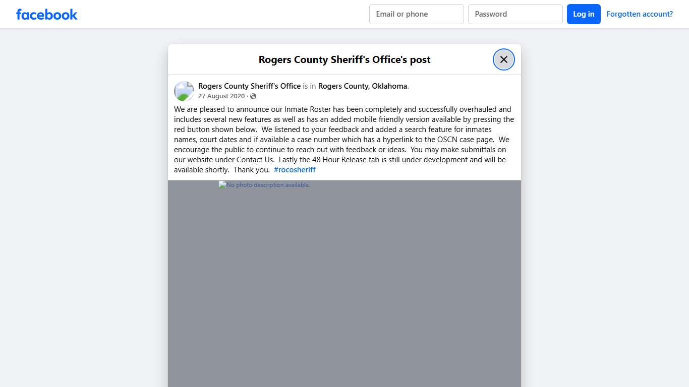 We are pleased to... - Rogers County Sheriff's Office Facebook