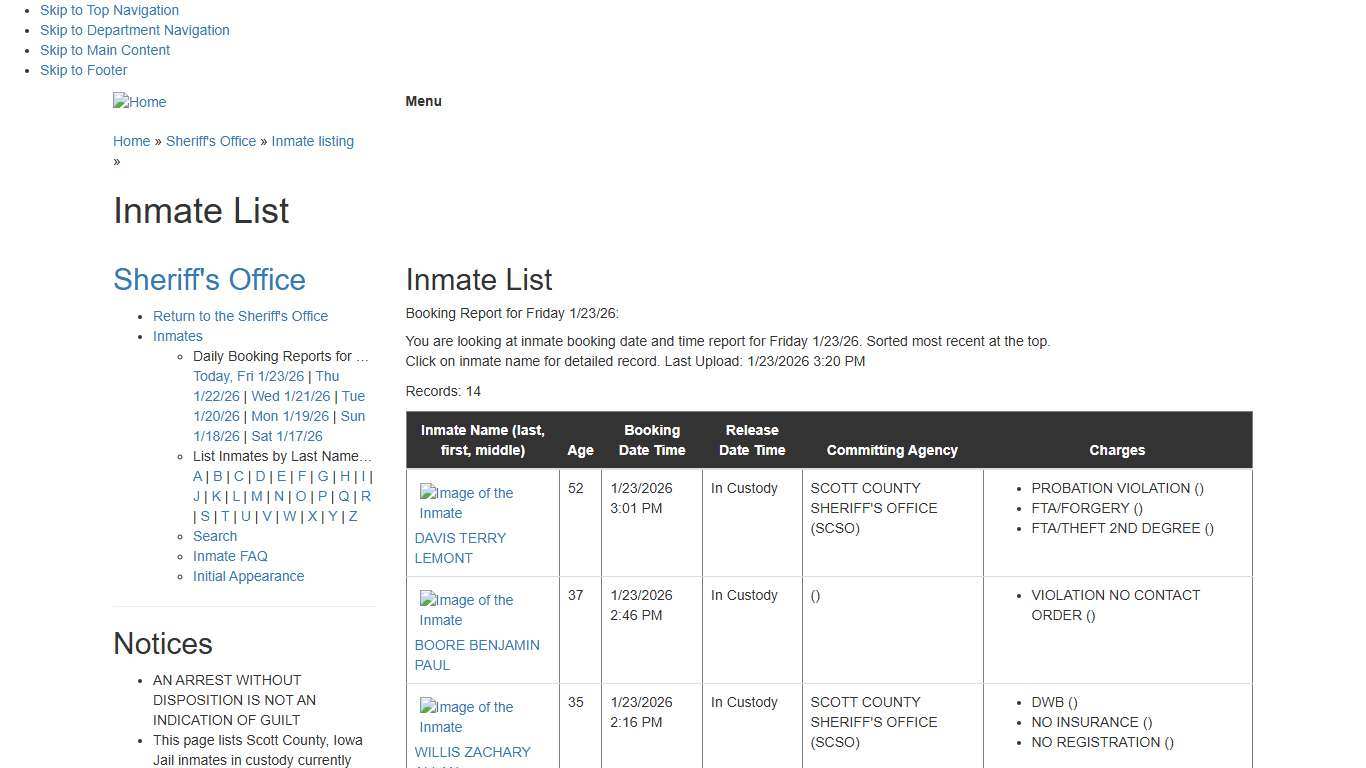 Inmate List